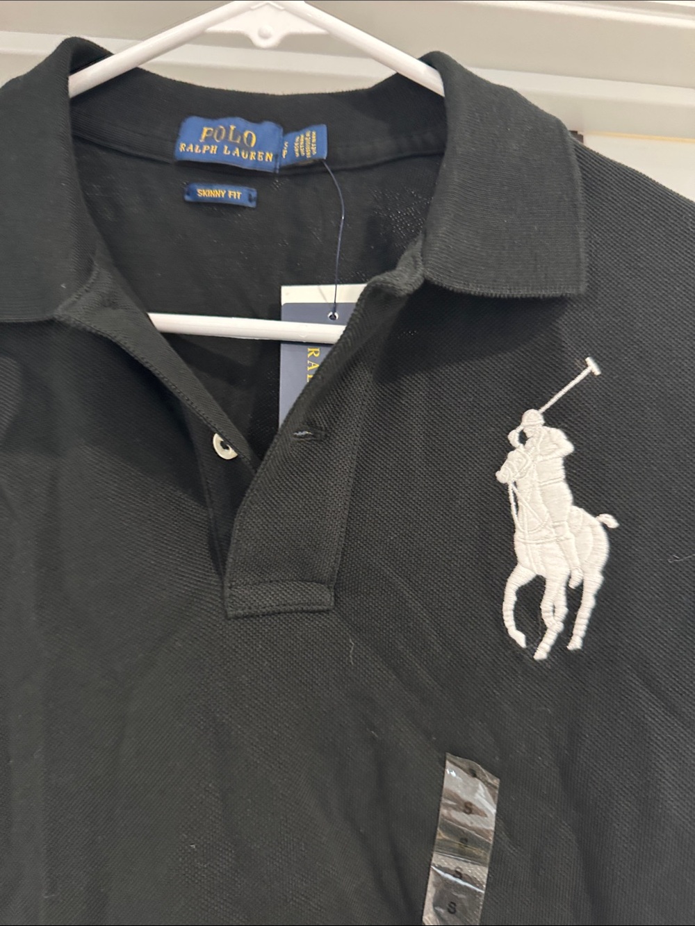Polo by Ralph Lauren Black Polo with White Embroidered Pony
